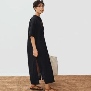 Everlane Black Cotton Caftan Dress sz M